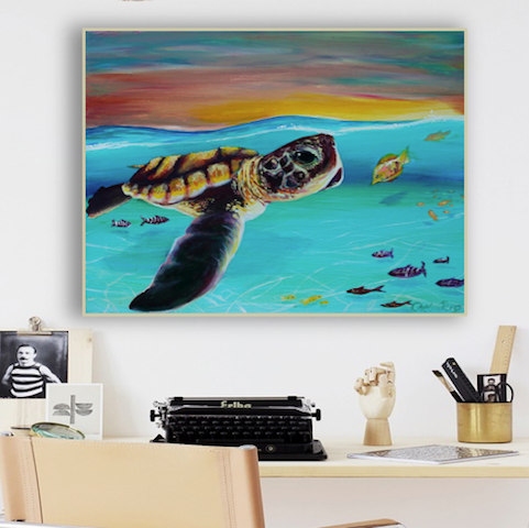 Original of Turtle at Sunset