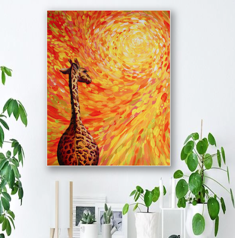 Giraffe at Sunset