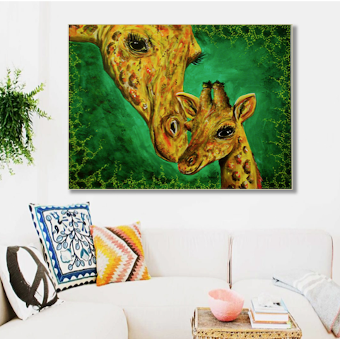 Original of Giraffe Kisses